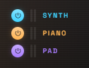 The three layer on/off switches on the LIVE page
