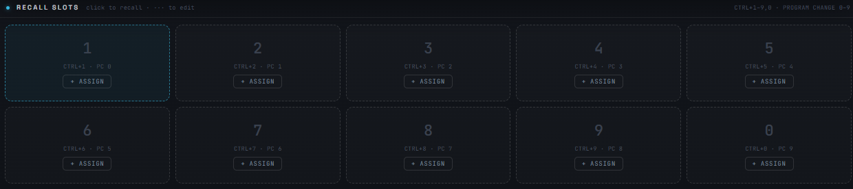 SAAM's ten recall slots