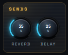SYNTH — Send knobs for the layer