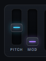 SAAM's pitch and mod wheels